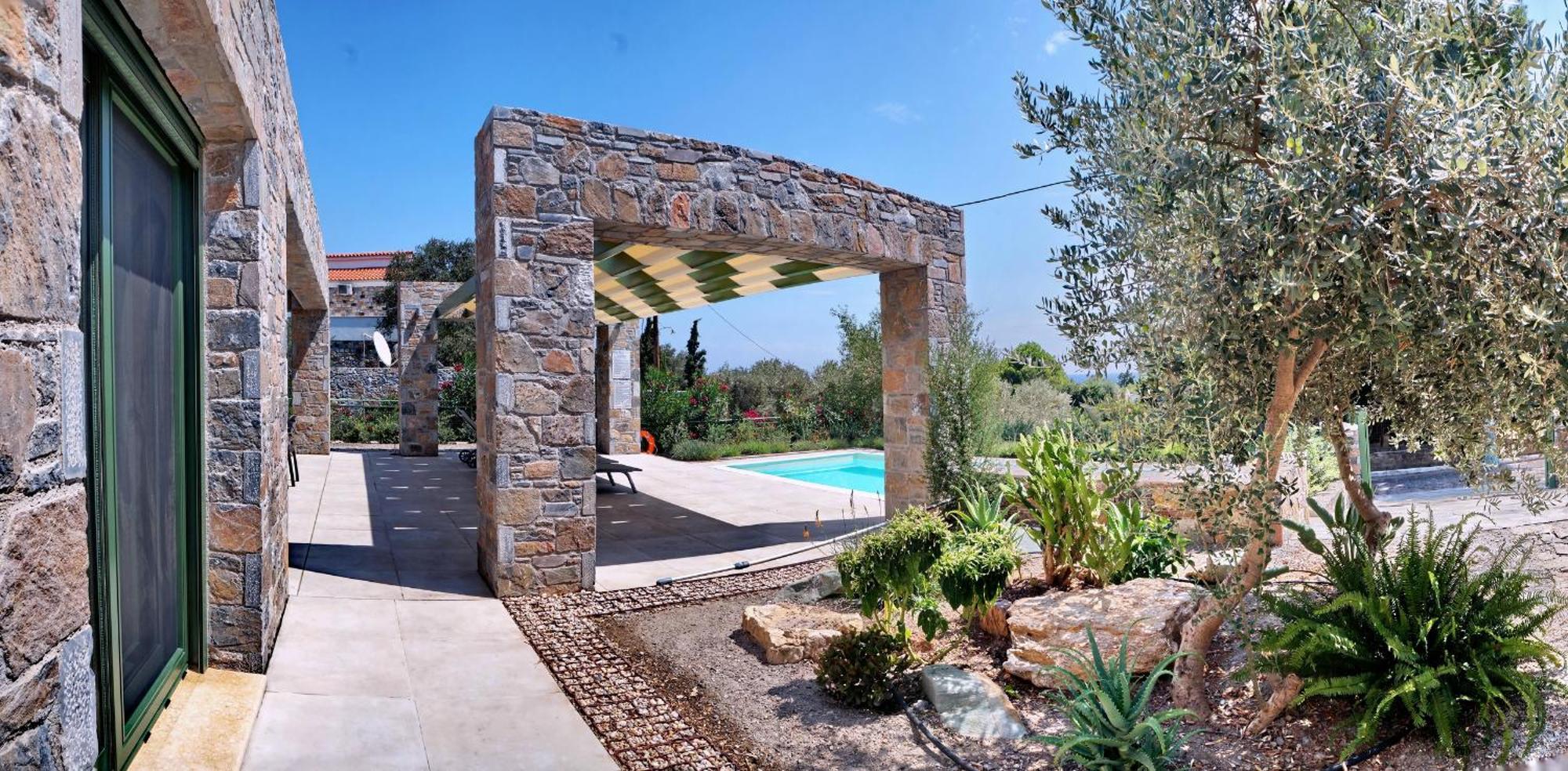 Ouzo Stone House 1 With Private Pool Villa Plomari Bagian luar foto